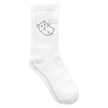 hamster paresseux hamster amant hamster propriétaire de hamster - Chaussettes de tennis - blanc - Droite