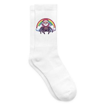 Tarantula Weihnachtsmann Weihnachten - Tennissocken - Weiß - Rechts