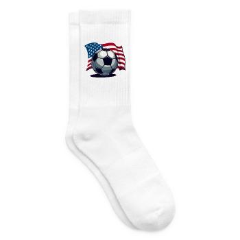 WM USA Fussball Fußballer Amerika Flagge - Tennissocken - Weiß - Rechts