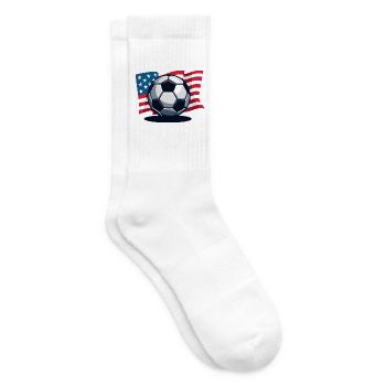 WM USA Fussball Fußballer Amerika Flagge - Tennissocken - Weiß - Rechts