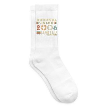 2006 Vintage Rétro Cadeau d’anniversaire - Chaussettes de tennis - blanc - Droite