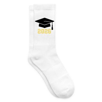 Graduate 2026 Bachelor Hat - Tennis socks - white - Right