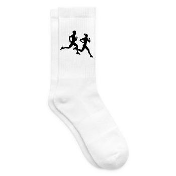 Duo de course – Équipe marathon - Chaussettes de tennis - blanc - Droite