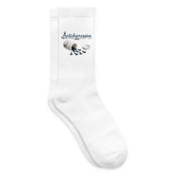 Antidepressive Anker Glitter Logo - Tennissocken - Weiß - Rechts