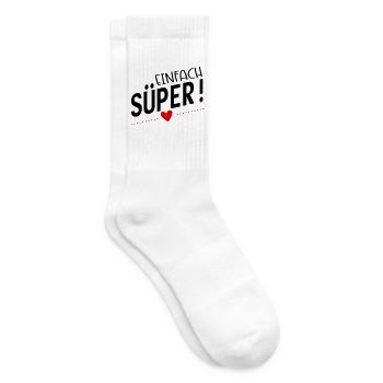Süper - Tennissocken - Weiß - Rechts