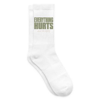 Alles tut weh - Lustiges Fitness Shirt - Tennissocken - Weiß - Rechts