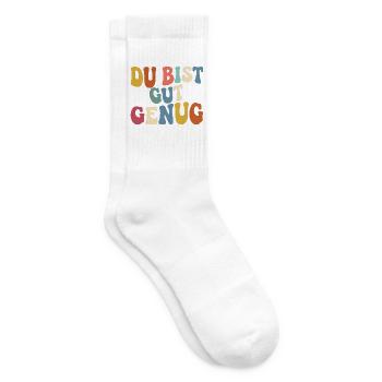 Du Bist Gut Genug Meme Quote Retro Groovy - Tennissocken - Weiß - Rechts