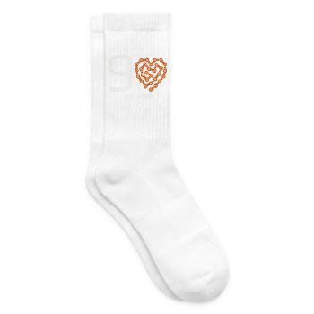 90 Years Bicycle Still Riding Birthday Gift - Tennis socks - white - Right