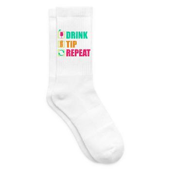 waiter bartender bartender bartender barchef - Tennis socks - white - Right