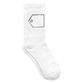 Etikett handgezeichnet - Tennissocken - Weiß - Rechts