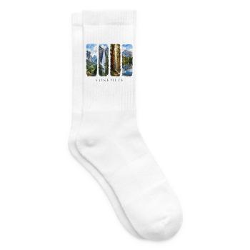 Yosemite Travel – USA Nationalpark Motiv - Tennissocken - Weiß - Rechts