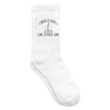 Retirement Sailing Time To Knot Care - Tennissocken - Weiß - Rechts
