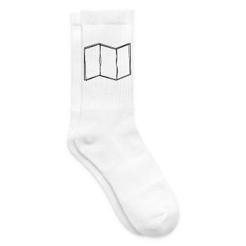 Wanderkarte handgezeichnet - Tennissocken - Weiß - Rechts