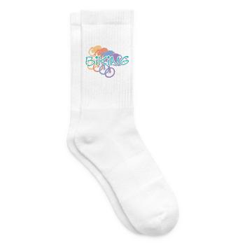 Biking Graffiti Farbexplosion - Tennissocken - Weiß - Rechts