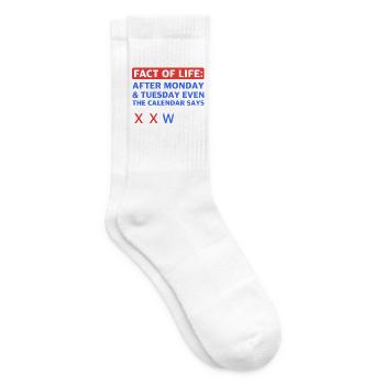 Fact of Life – Wednesday W, Thursday T, Friday F - Tennissocken - Weiß - Rechts