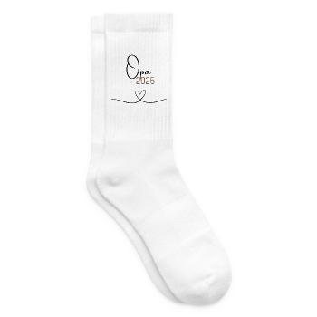 Opa 2026 –Geschenk für Opa since 2026, Weihnachten - Tennissocken - Weiß - Rechts