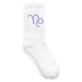 Steinbock Tierkreiszeichen Pastel Lila - Tennissocken - Weiß - Rechts