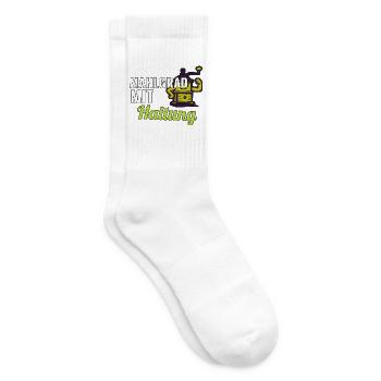 Geschenk für Hobby Baristas und Kaffeestarter - Tennissocken - Weiß - Rechts
