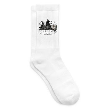 Salem 400 Jahre Witchy Black Cat Vintage Halloween - Tennissocken - Weiß - Rechts