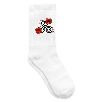 Celtic Mohn - Tennissocken - Weiß - Rechts