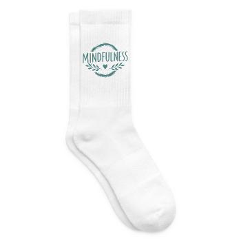 Mindfulness Achtsamkeit Selbstliebe Herzsymbol - Tennissocken - Weiß - Rechts