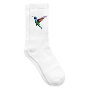 Kolibri – Vogelillustration - Tennissocken - Weiß - Rechts