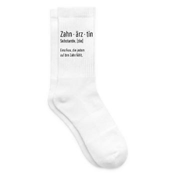 Zahnärztin Substantiv Definition Geschenk - Tennissocken - Weiß - Rechts