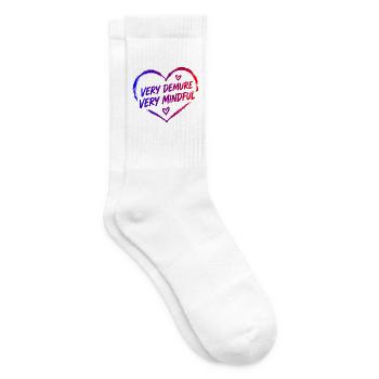 Very Demure Very Mindful Achtsamkeit Spruch - Tennissocken - Weiß - Rechts