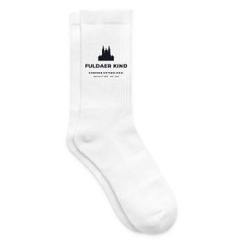 Fuldaer Kind – Domstadt Fulda seit 744 - Tennissocken - Weiß - Rechts