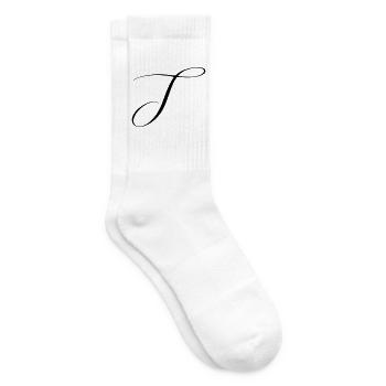 Name mit Anfangsbuchstabe J Julia Jonas Jana Jakob - Tennissocken - Weiß - Rechts