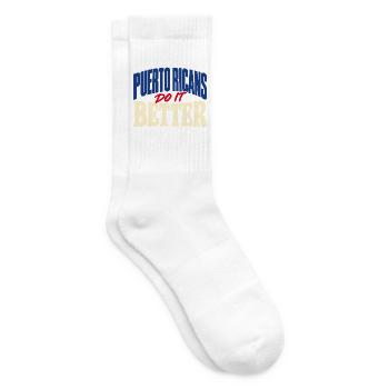 Puerto Ricaner Heimatliebe zeigen - Tennissocken - Weiß - Rechts