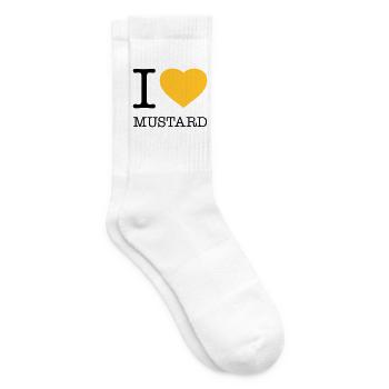 I LOVE MUSTARD Senf Wurst - Tennissocken - Weiß - Rechts