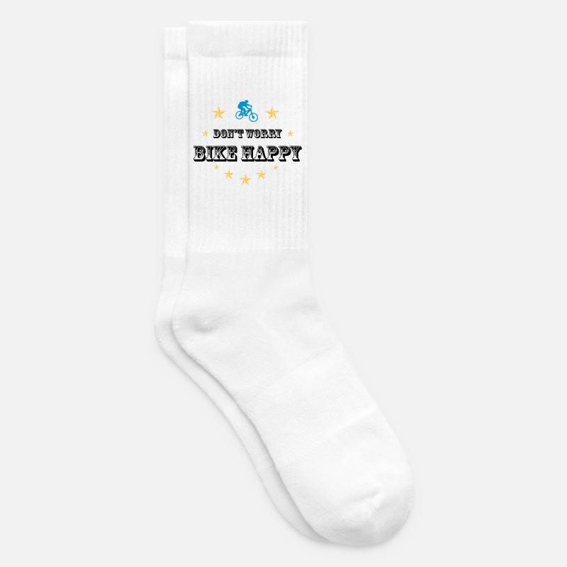 Don't worry bike happy - Tennissocken - Weiß