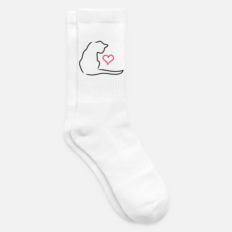 Chat - Chaussettes de tennis - blanc