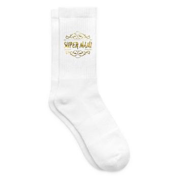 Super Nani Gold Emblem - Tennissocken - Weiß - Rechts