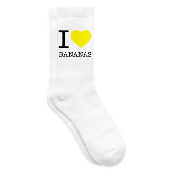 I LOVE BANANAS Banana - Tennis socks - white - Right