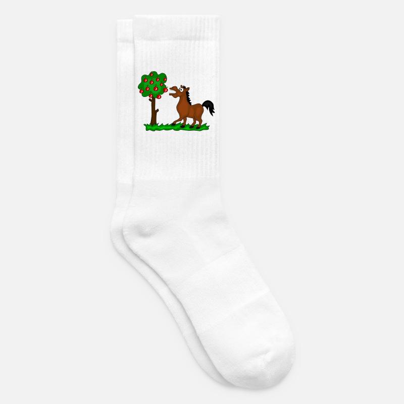 pferd baum - Tennissocken - Weiß