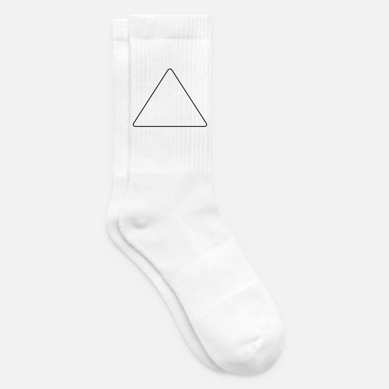Dreieck mit abgerundeten Ecken - Tennissocken - Weiß