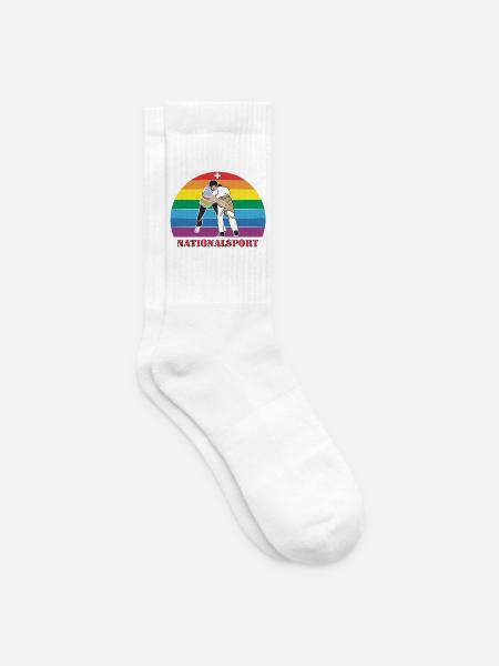 Schweizer Schwinger Schwingen im Vintage Design - Tennissocken - Weiß
