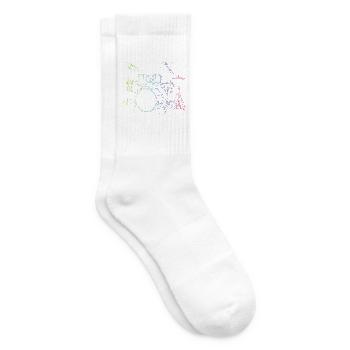 Drumset Sticks Drummer Drums Drummer - Chaussettes de tennis - blanc - Droite