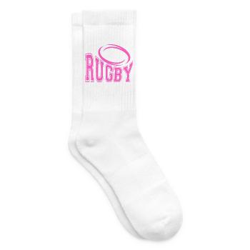 Rugby Femme - T-Shirt Rugby Fans Femme - Chaussettes de tennis - blanc - Droite