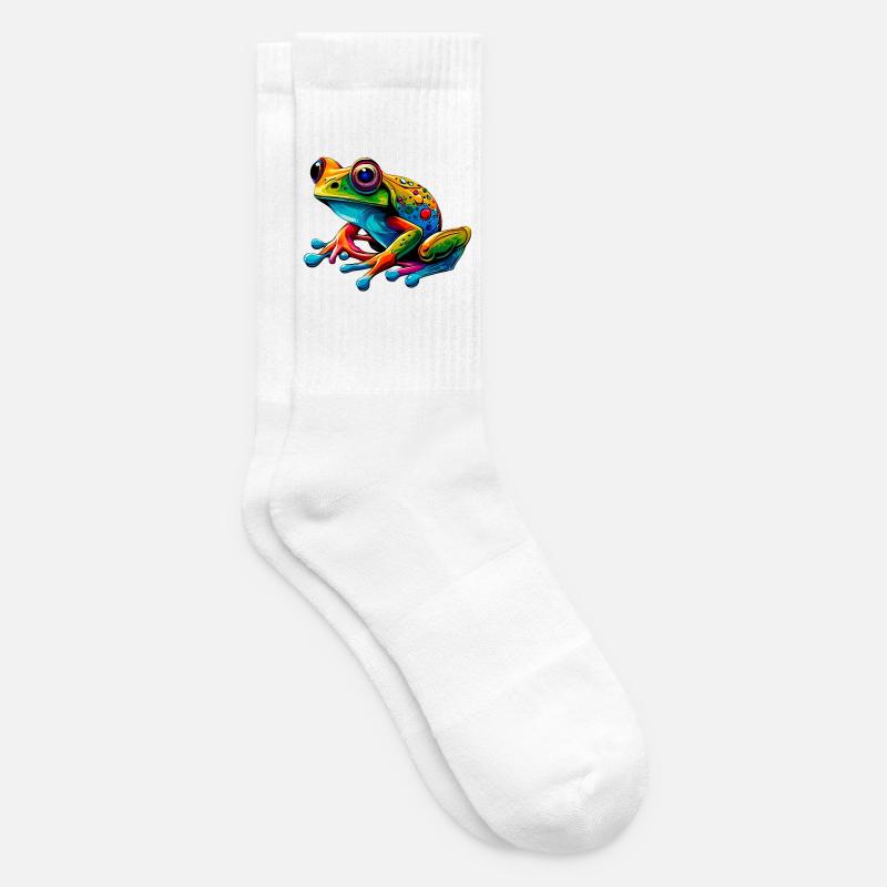 Frosch - Tennissocken - Weiß