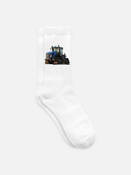 Traktor mit Raupenantrieb - Tennissocken - Weiß