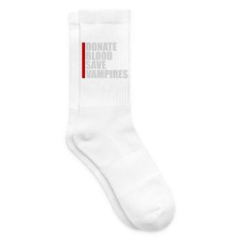 Donate Blood Donate Blood Save Vampires Halloween - Tennis socks - white - Right