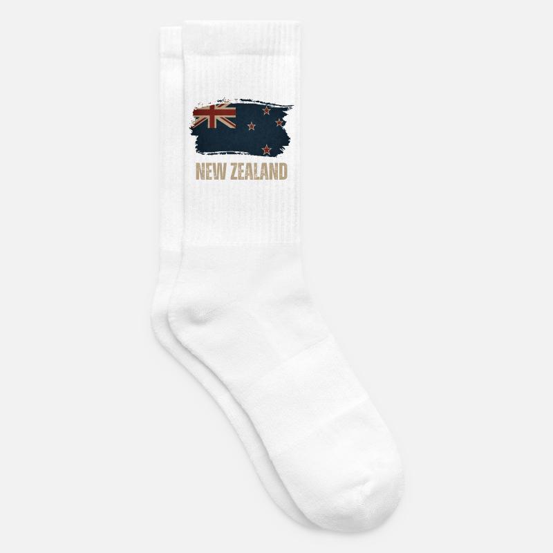 Grunge Neuseeland Flagge - Tennissocken - Weiß