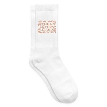 Yoga-Liebhaberclub-Gruppenkurs-Beige Ästhetik - Tennissocken - Weiß - Rechts