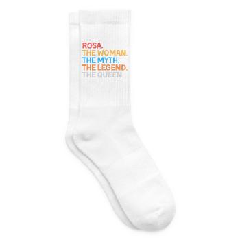 Rosa The Woman The Myth The Legend The Queen - Tennis socks - white - Right
