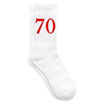 70. 70 ANS. 70e ANNIVERSAIRE. ANNIVERSAIRE 70 ANS. - Chaussettes de tennis - blanc - Droite