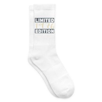 Vintage 1976, 50 Years Birthday Gift - Tennis socks - white - Right