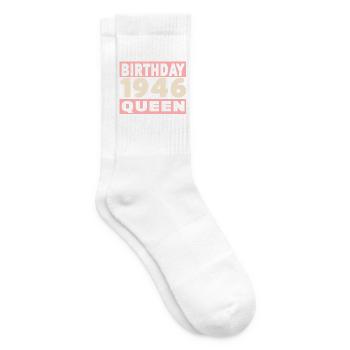 Geburtstagskönigin 80 Jahre alt 1946 Geburtstag - Tennissocken - Weiß - Rechts